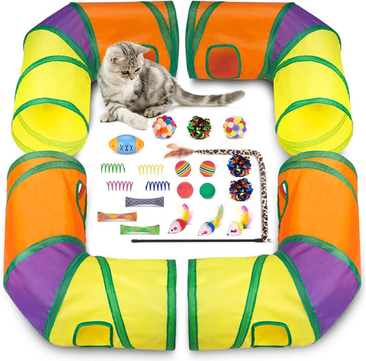 Retro Shaw Interactive Cat Toys for Indoor Cats Kitten,Relieve Bored,25Pcs