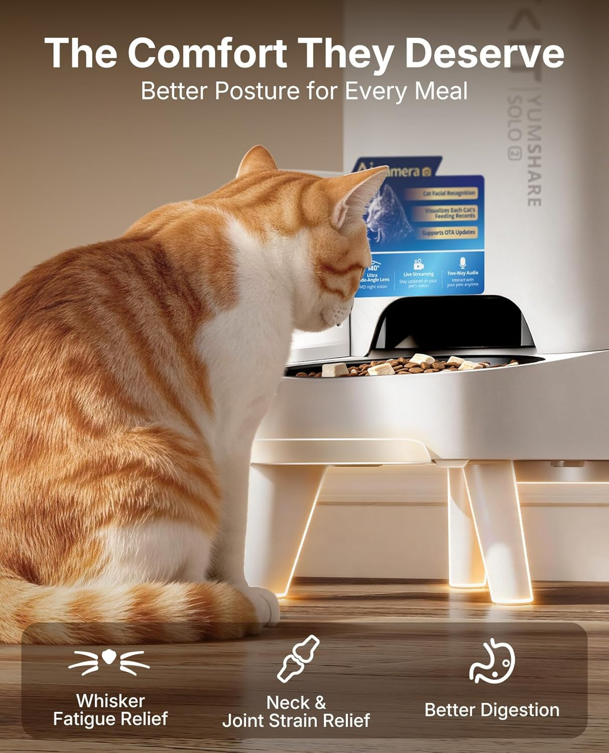 PETKIT Automatic Cat Feeder with Camera, Upgraded Multi-Cat Recognition, 2.4G&5G Wifi Pet Feeder with Freshness Preservation,3L Timed Food Dispenser with Low Food Sensor,Night Vision Motion Capturing