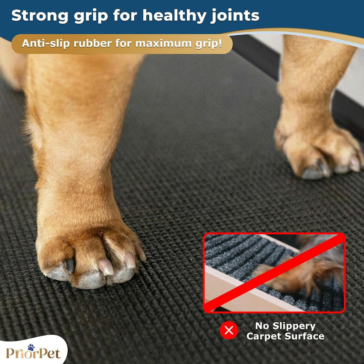 Dog Ramp for Couch – Non-Slip, Sturdy Build Foldable Wooden Dog Ramp – Supports up to 200 Lbs – 7 Adjustable Heights (14" – 20.5") – Enhanced Stability – Birchwood Pet Ramp for Small Dogs – Black