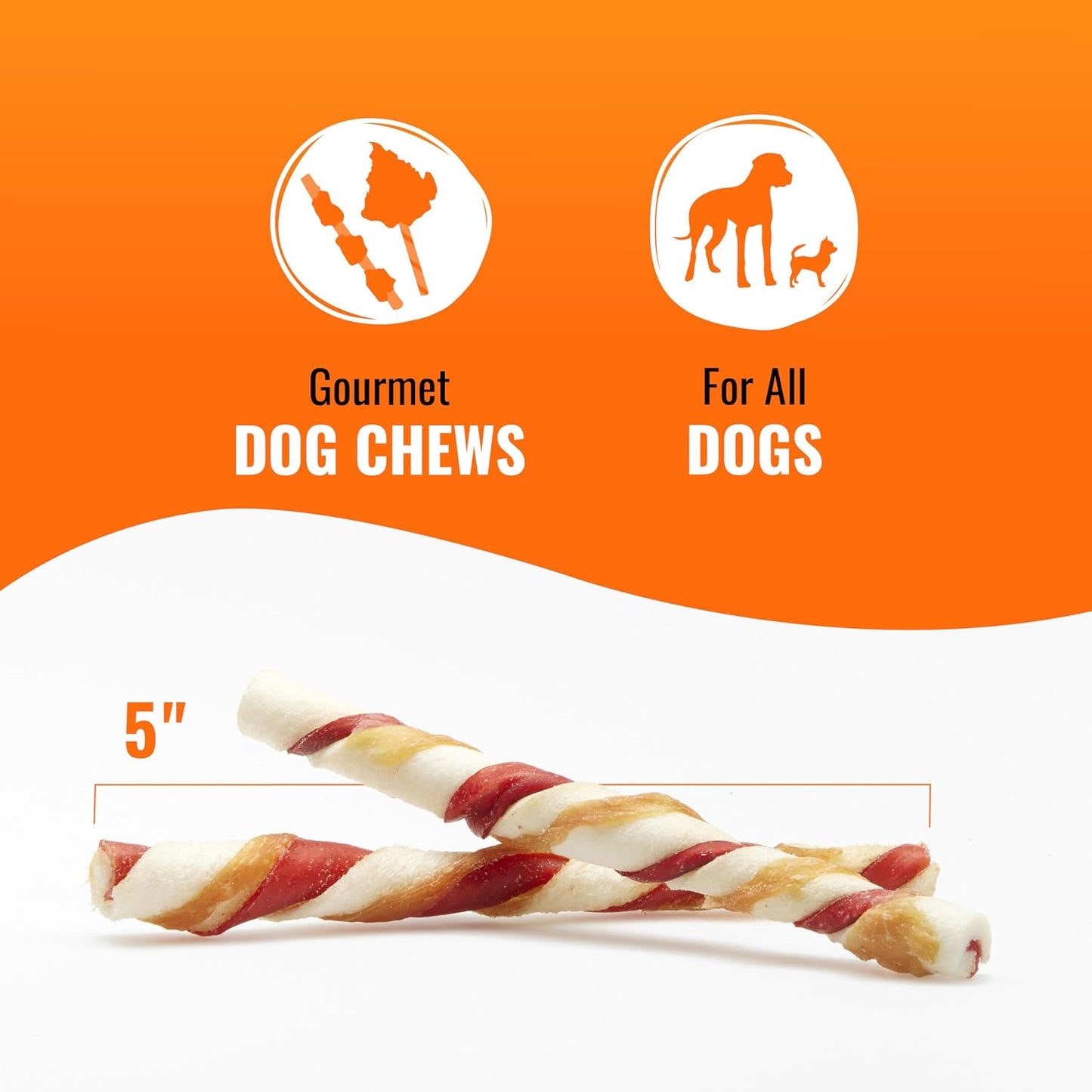 Good ‘N’ Fun Triple Flavor Twists for All Dogs, Treat Your Dog to Long-Lasting Chews Made with Beef Hide, Pork Hide and Chicken, 70 Count