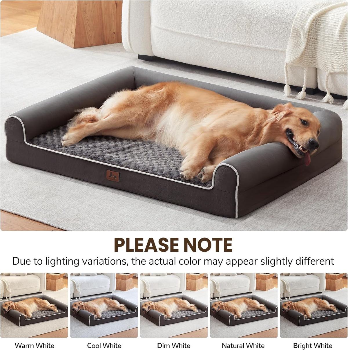 Orthopedic Large Dog Bed，Washable Dog Couch for XL Senior Dogs