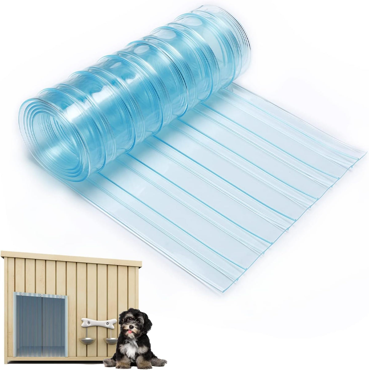MEWTOGO 13.7In X 4.9Ft Door Replacement Flaps for Dog House