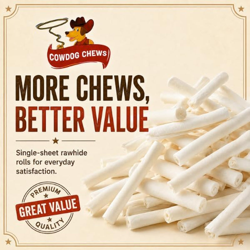 Cowdog Chews Retriever Roll 9-10 Inch All Natural Rawhide Product (20 Pack)