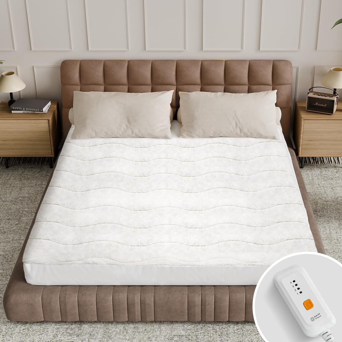 Templewet Heated Mattress Pad Twin XL Size,Bed Warmer Pad,Machine Washable