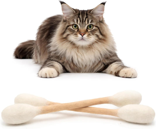 Glaciart One XXL Swabs Cat Toys with Catnip - 2 Pk | Durable for Chew, Cute Cat Toys Interactive Kitty for Boredom, Exercise, & Play | Filled W/Organic Catnip for Anxiety & as Digestive Aid