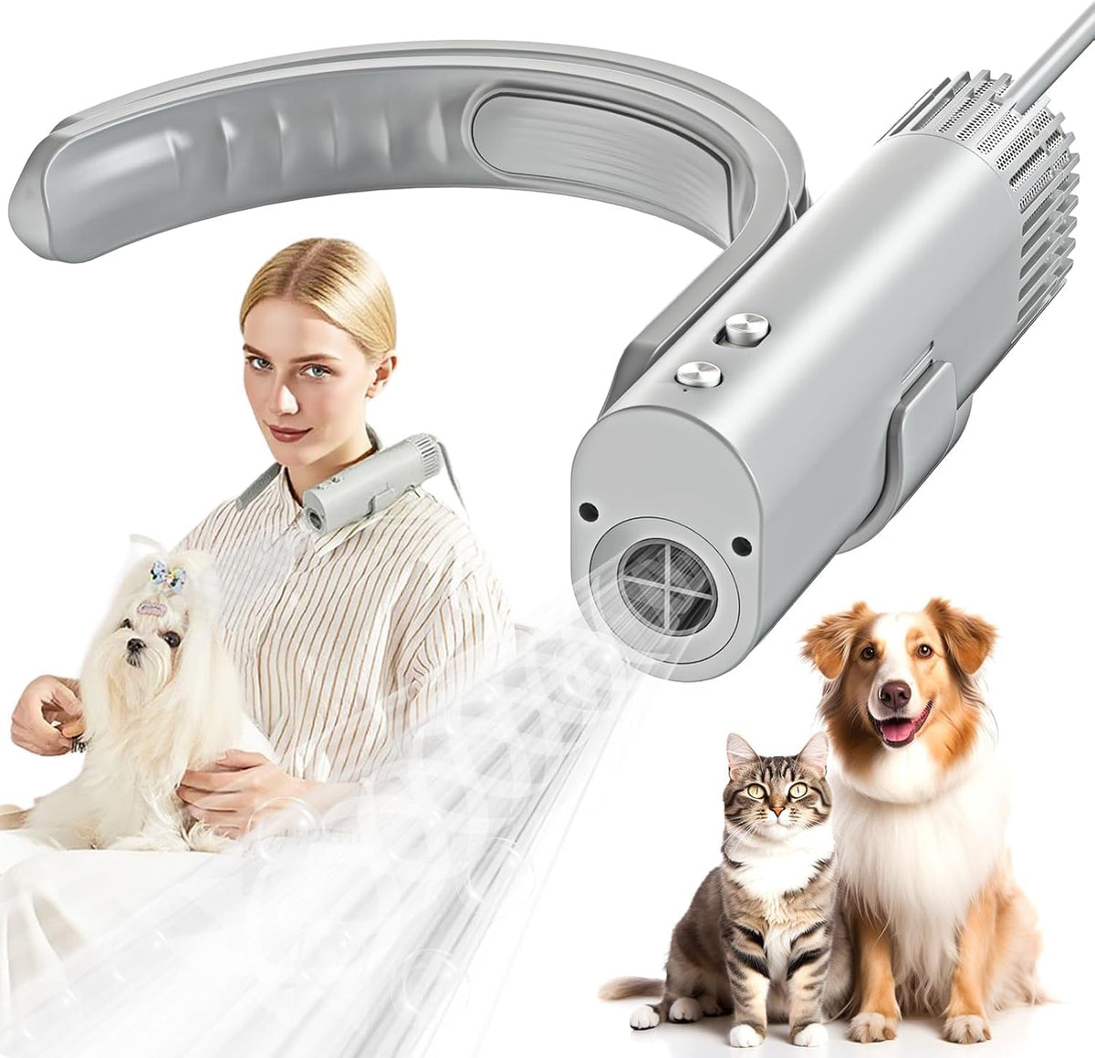 Hands-Free Dog Dryer for Pet Grooming