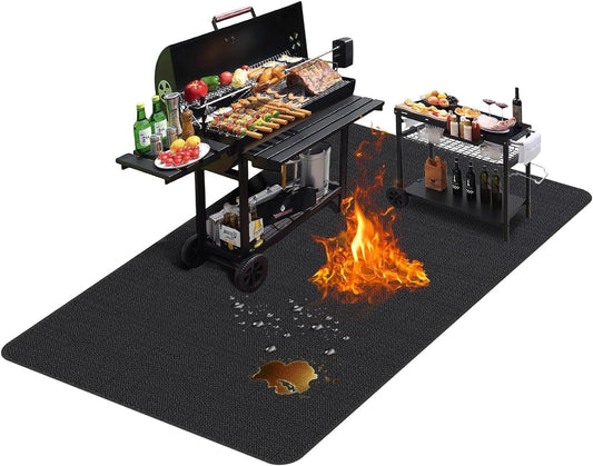 TAOMAND Large 76 X 52 Inches under Grill Mats for Outdoor Grill | BBQ Mat