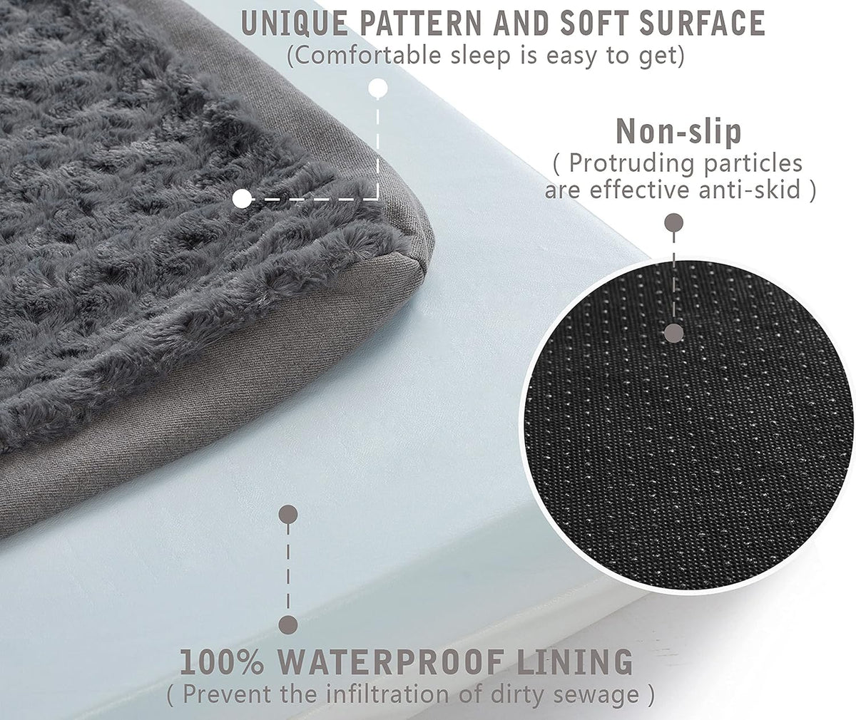 Orthopedic Memory Foam Bed for Large Dogs, Waterproof Cooling Pet Mats for Crate with Removable Washable Cover,Ideal for Arthritic Dogs, L(35Inch,65Lbs)