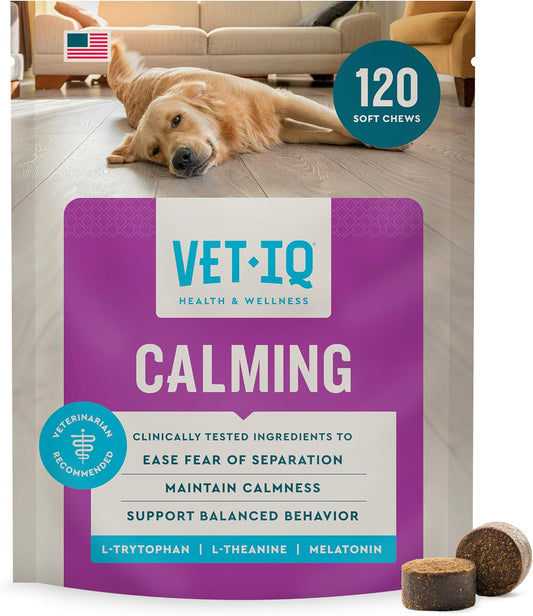 Vetiq Calming Support Chews for Dogs, Anxiety Relief, 120Ct