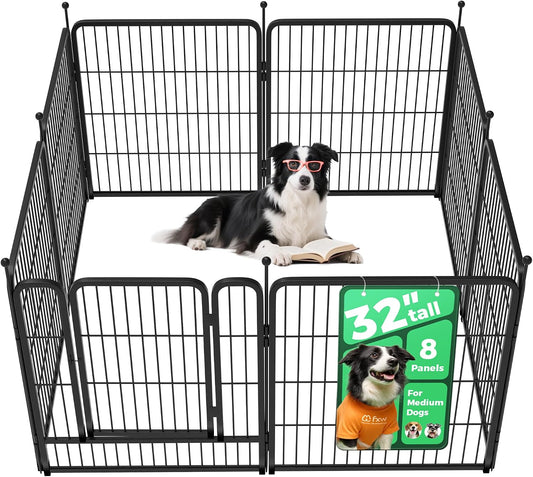 FXW Rollick Dog Playpen, Indoor, Yard & RV Camping, 32" H, 8 Panels