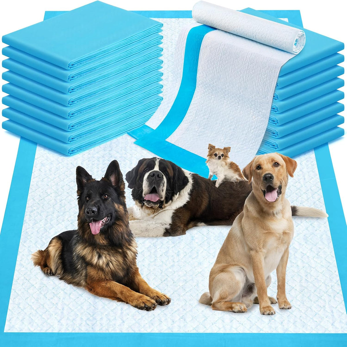 Pee Pads for Dogs 36"X48" 40 Count, Puppy Pads Extra Large, Disposable Thicken Pet Training Pads for Cats Doggie Rabbits, Incontinence Underpads Ultra Absorbent & Quick-Dry, Leakproof Potty Pads