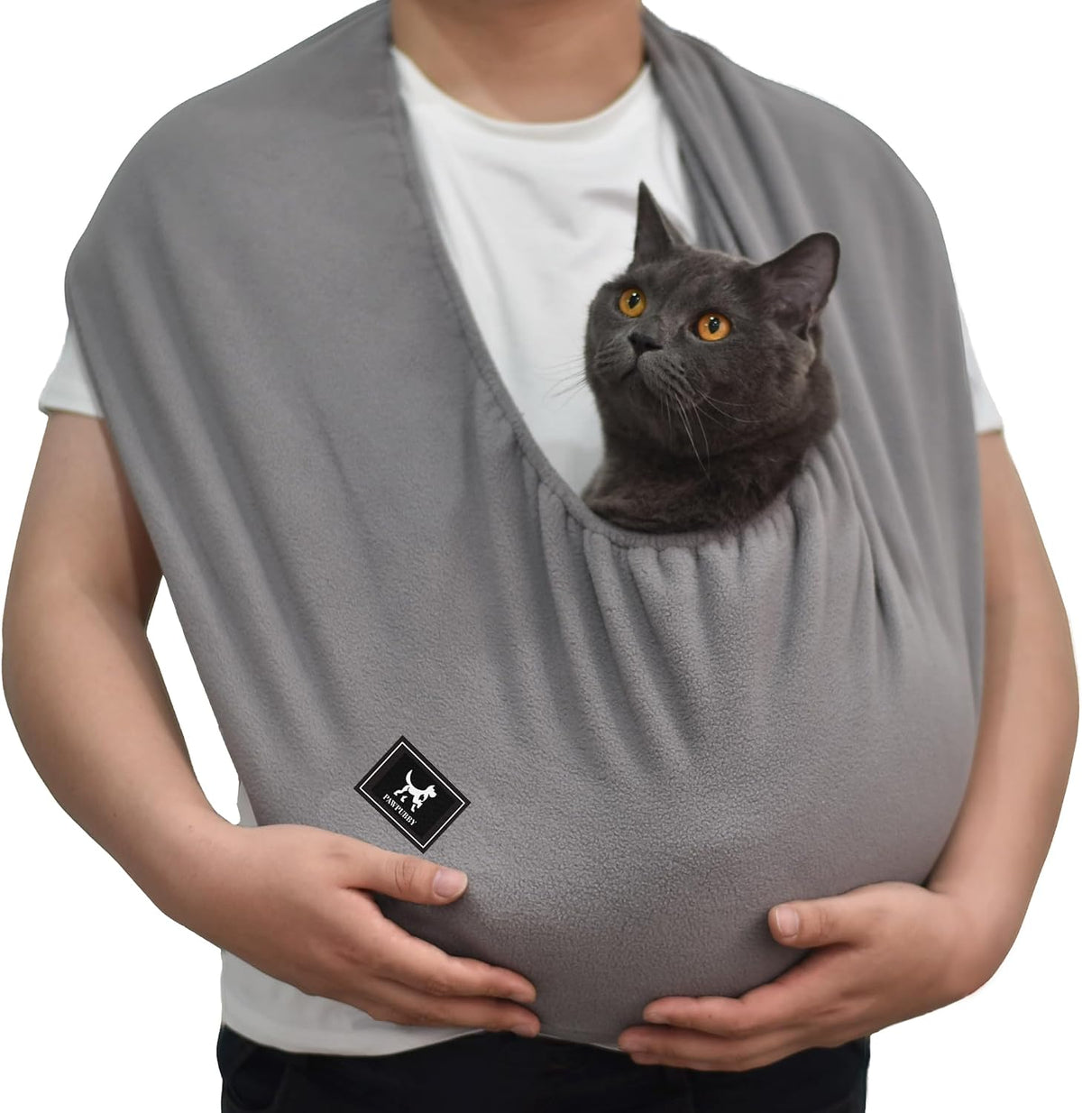 Cat Sling Carrier, Ultra-Soft Polar Fleece, Fits 3-13 Lbs, Size M