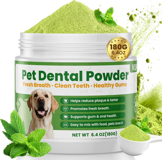 Dog Dental Powder Teeth Cleaning Powder for Pet Dog Breath Freshener Cat