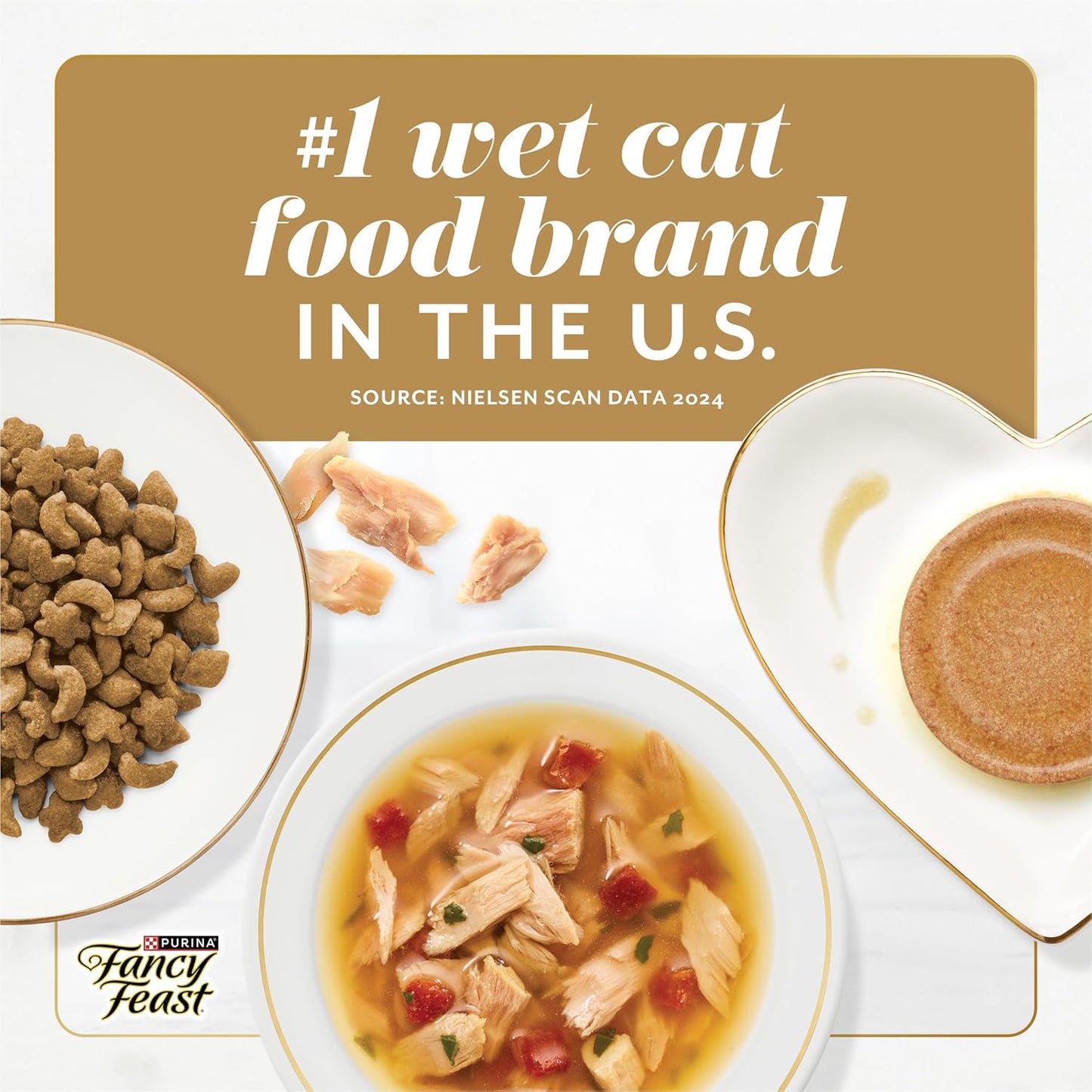 Purina Fancy Feast Natural Cat Treats Variety Pack, Purely Natural - (Pack of 5) 10 Ct. Pouches