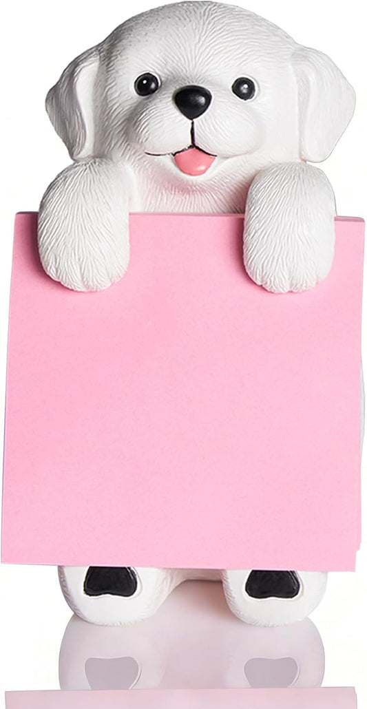 Dog Pop-Up Sticky Note Dispenser for 3X3 in Notes, Black & White