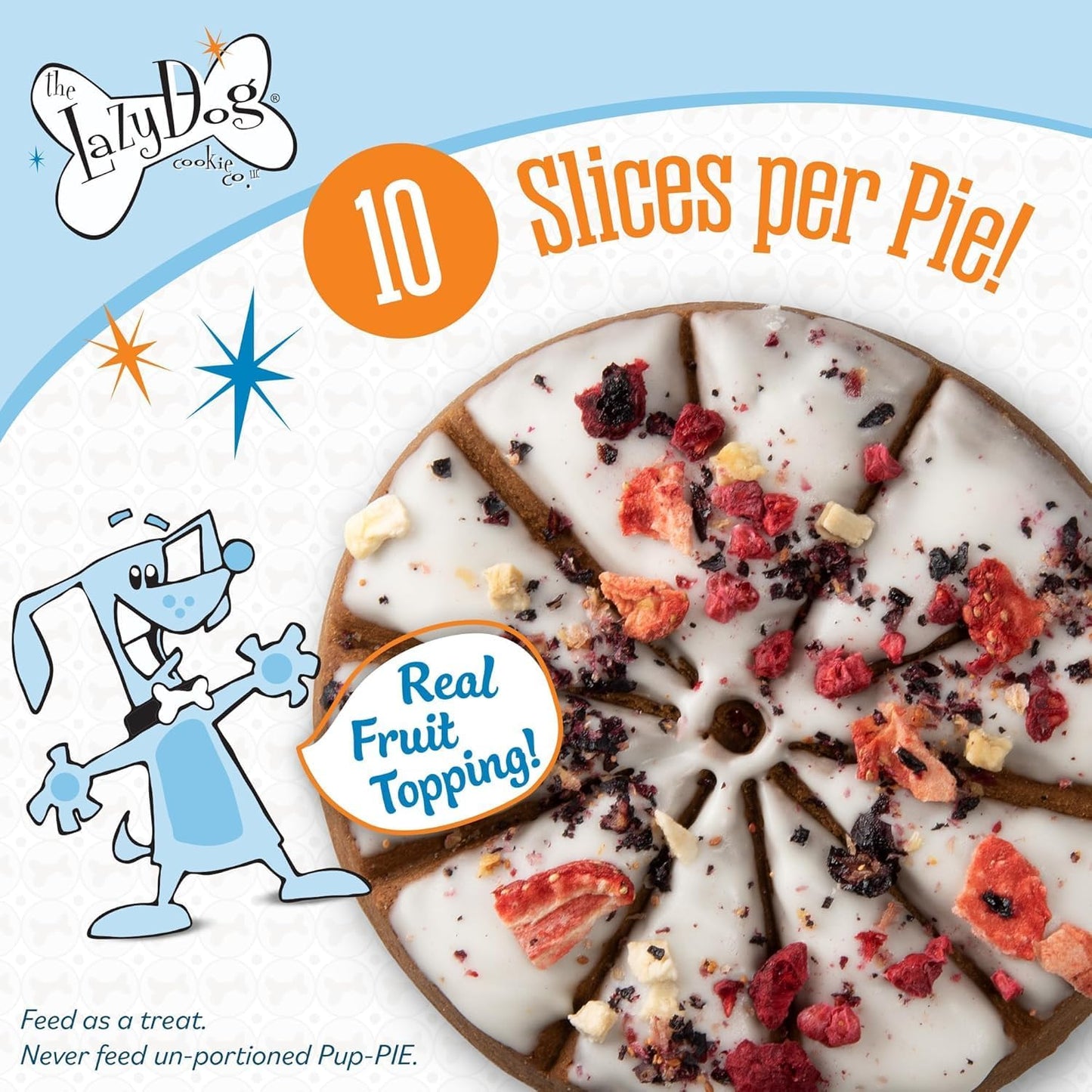 The Lazy Dog Cookie Co. I Ruff You Pup-Pie – All Natural Dog Treat for All Occasions – Healthy Dog Cookies Made in USA – 6" Celebration Pie – Best Natural Treats for Dogs, 5 Oz (Ruff You)