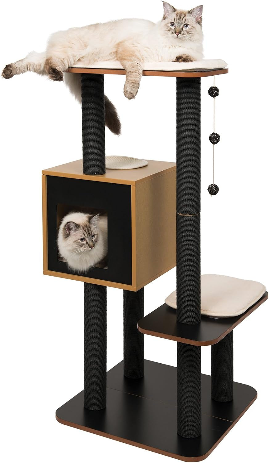 Vesper Cat Tree, High Base, Walnut, 52045