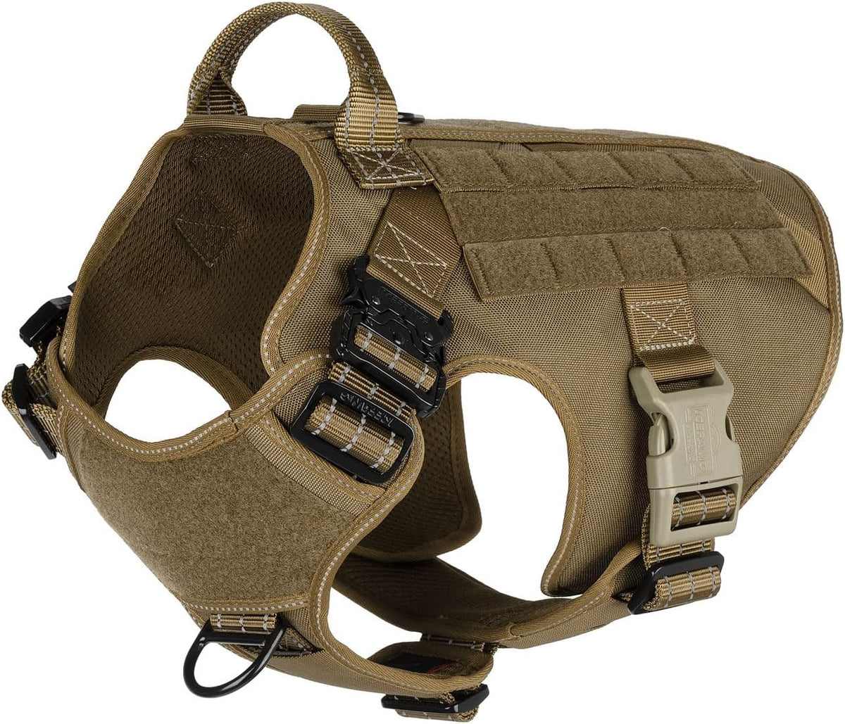 Tactical Dog Harness for Large Dogs,Reflective No Pull Dog Vest