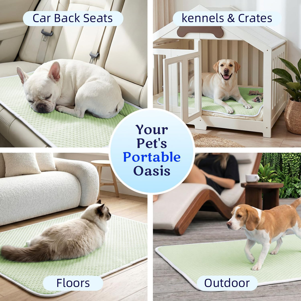 Mora Pets Dog Cooling Mat Cat Cooling Pad Instant Pet Cool Bed Mat Small