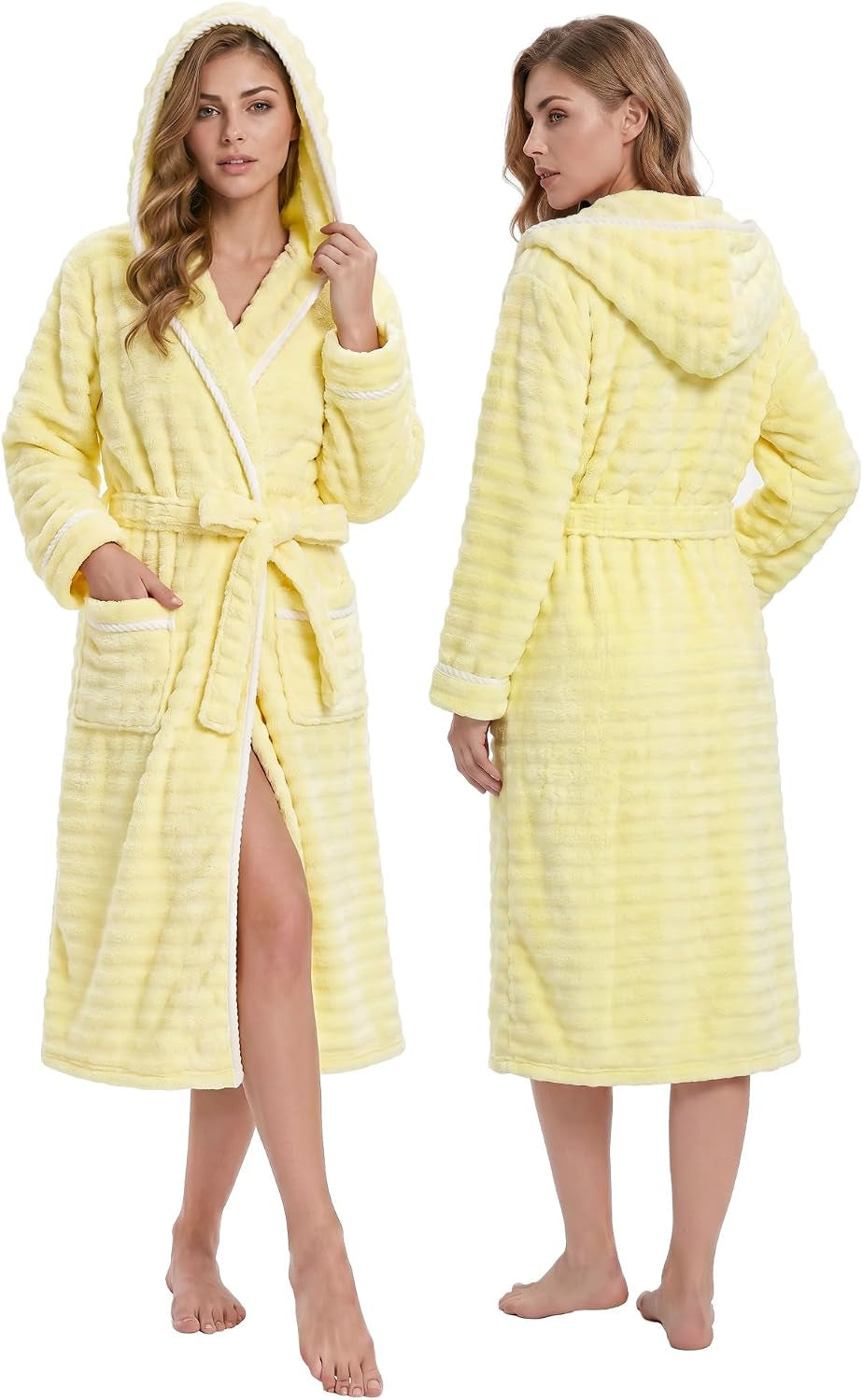 HEARTNICE Women Hooded Towel Robe, Absorbent Quick Dry Long Bathrobe