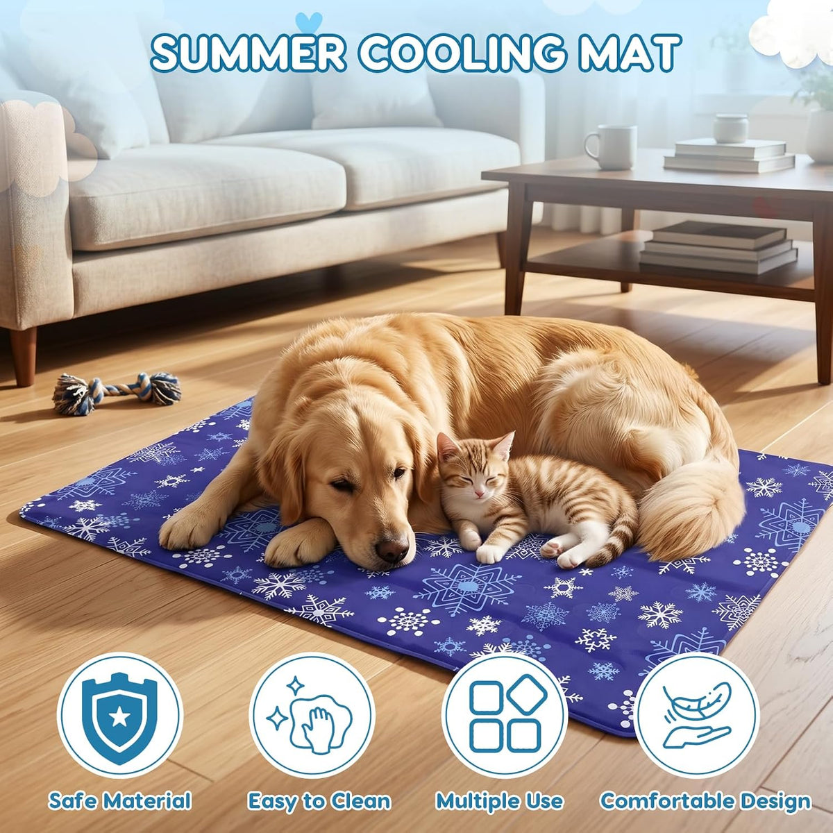Dog Cooling Mat, Water Fillable, Upgraded Scratch Resistance