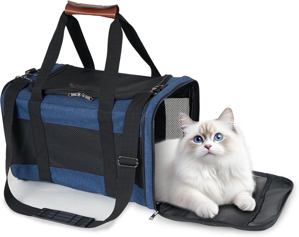 Cat Carrier Soft Collapsible for Travel, Small Pets Too