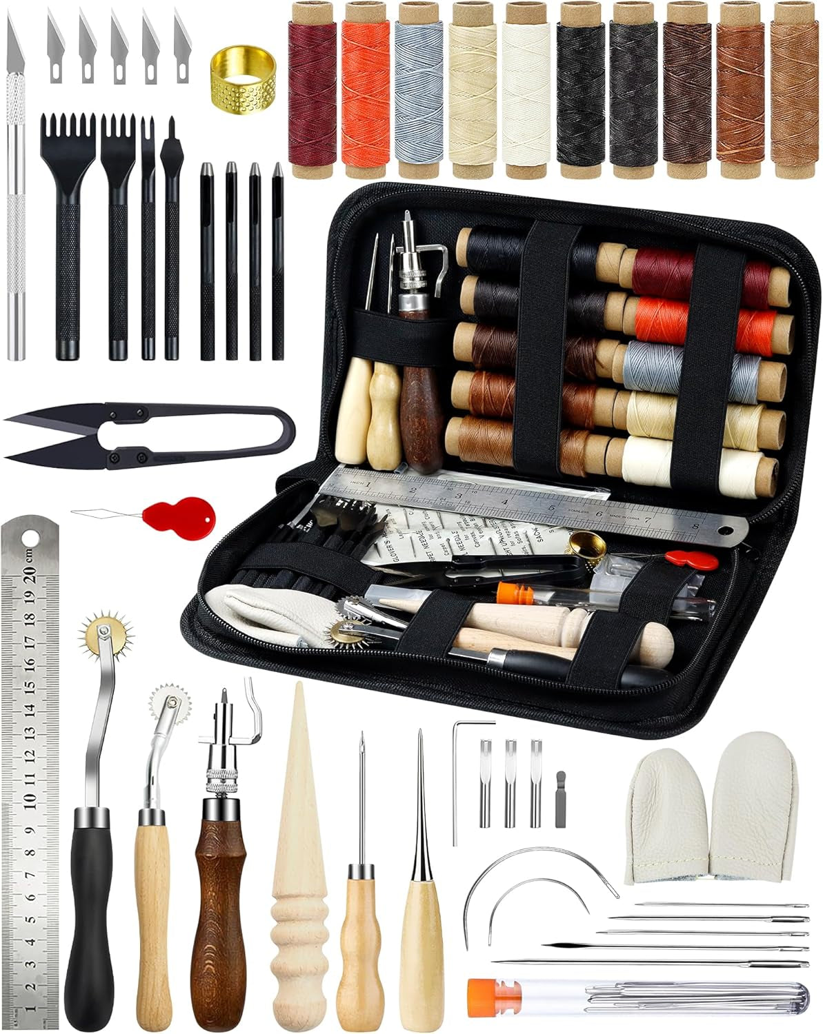 PLANTIONAL Leather Working Tools for Beginners: Professional Leather Tools