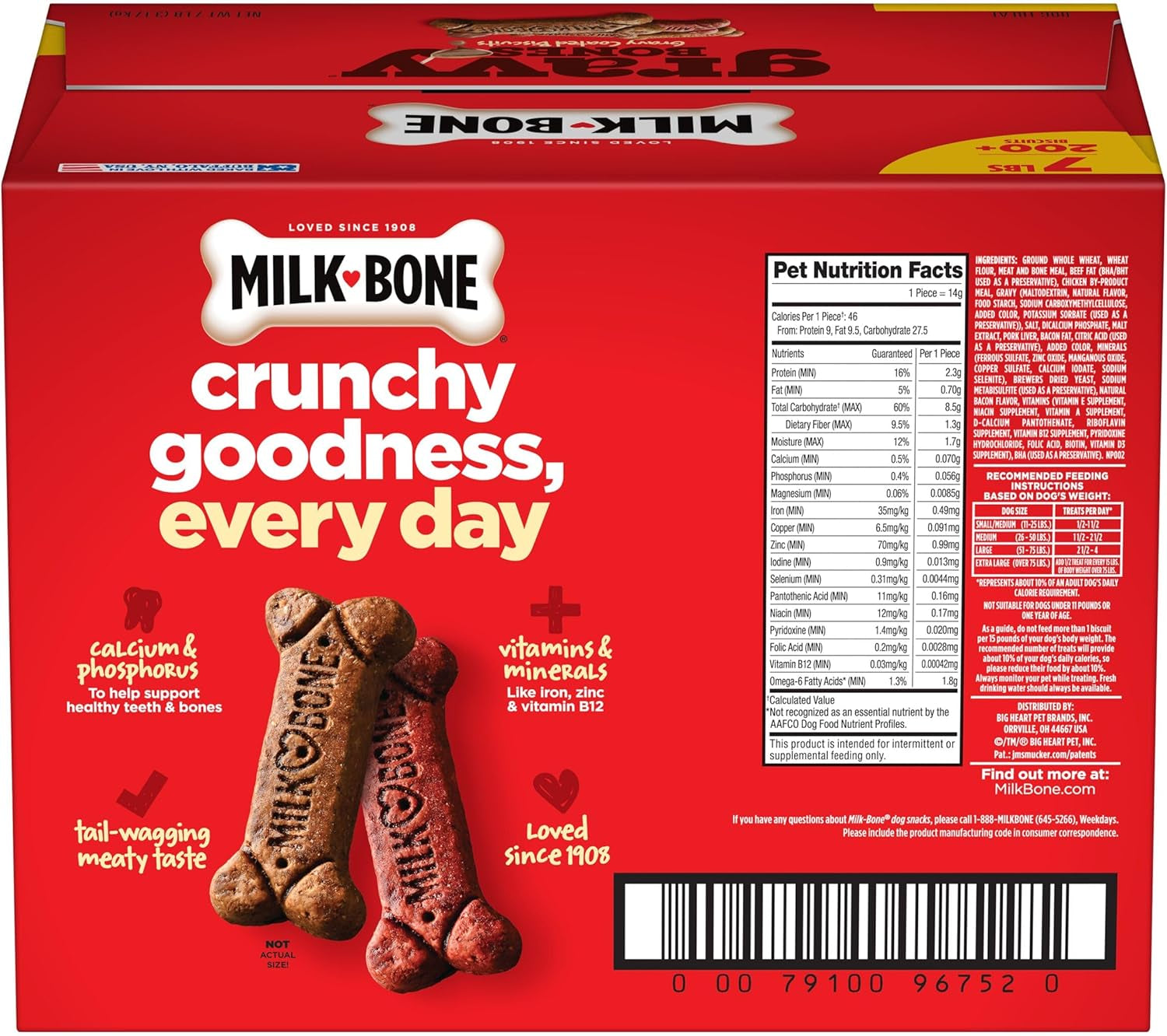 Milk-Bone Gravybones Dog Biscuits, Gravy Coated Small Dog Treats, 7 Lb. Box