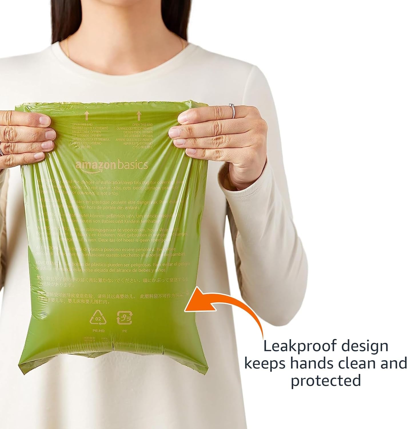 Amazon Basics Premium Leak Proof Dog Poop Bags with Dispenser and Leash Clip, Lavender Scented, 13" X 9", 540 Count (36 Rolls of 15)