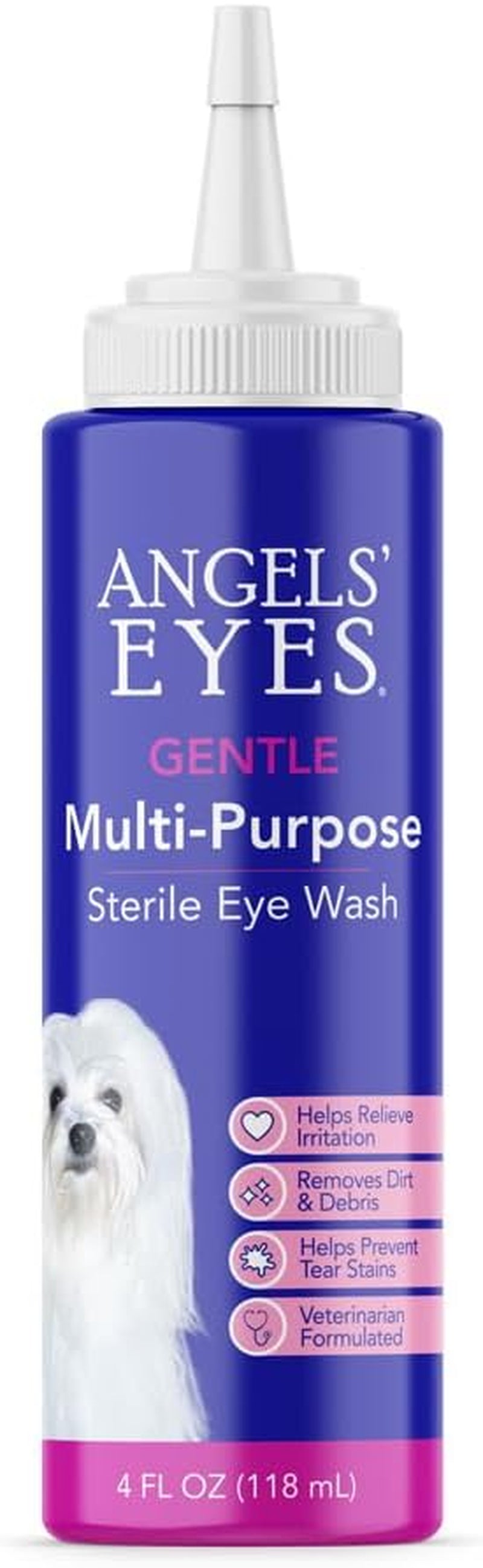 Angels Eyes Multi-Purpose Sterile Eye Wash for Dogs & Cats 4 Oz Eye Cleaner