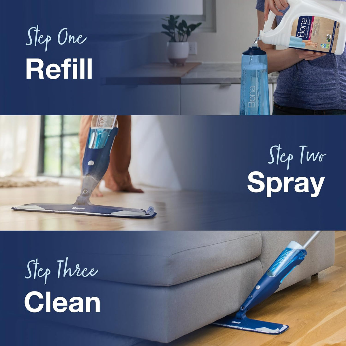 Bona Hardwood Floor Cleaner Refill - 128 Fl Oz - Unscented
