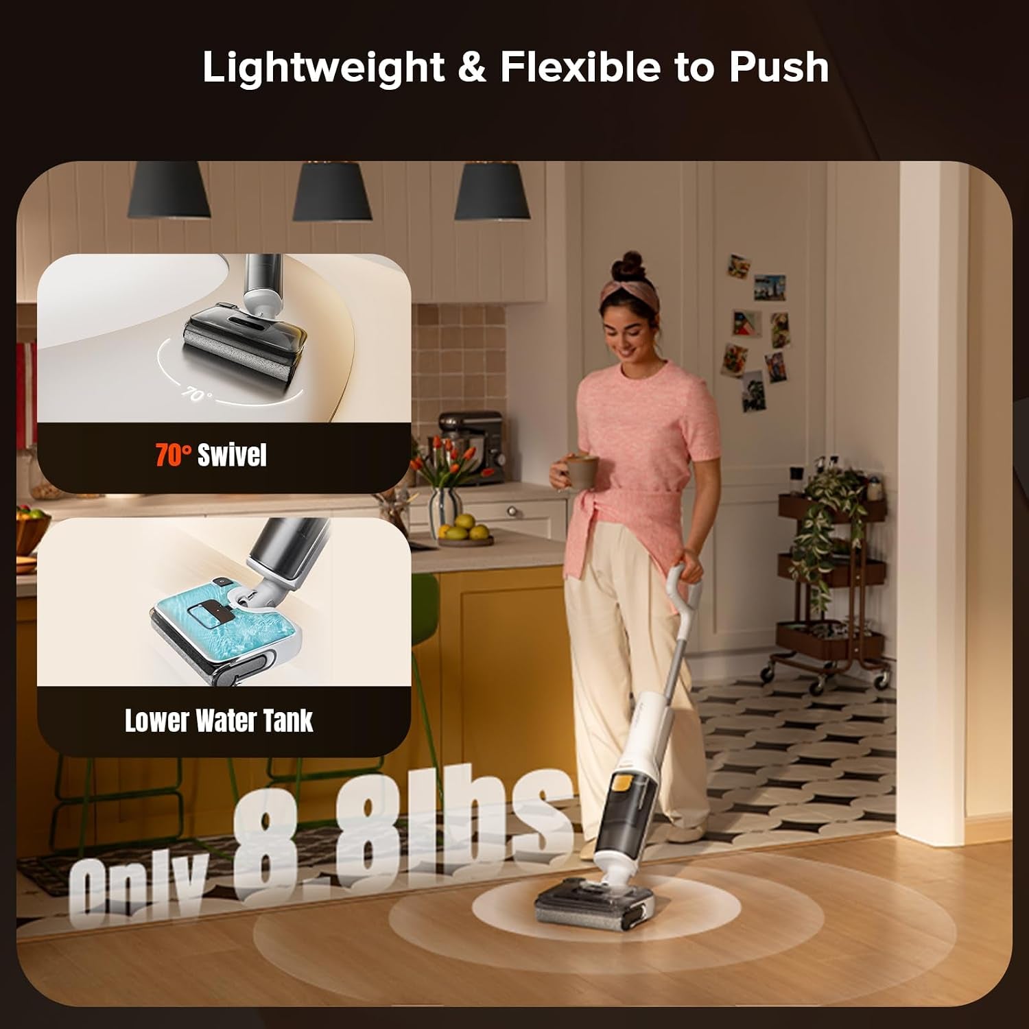 Roborock F25 GT Vacuum Mop All in One, Wet Dry Vacuum Cleaner Cordless, 20000Pa Floor Cleaner Machine for Tile Hardwood Wood Vinyl Floor, Edge to Edge Self Cleaning Electric Mop with 180° Lie-Flat