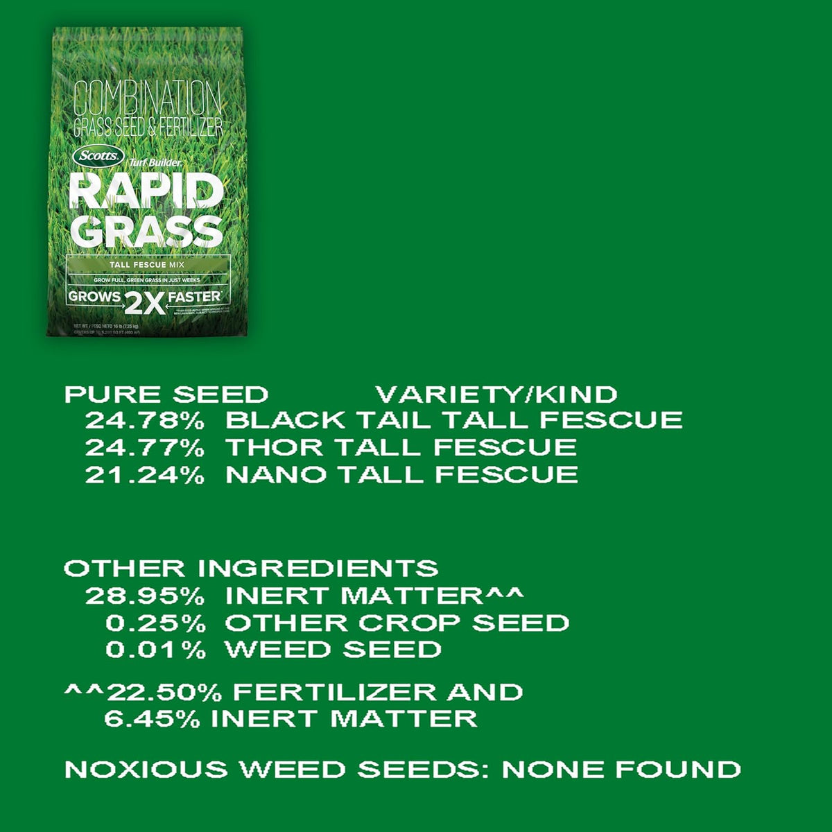 Scotts Turf Builder Rapid Grass Tall Fescue Mix, 5.6 Lbs.