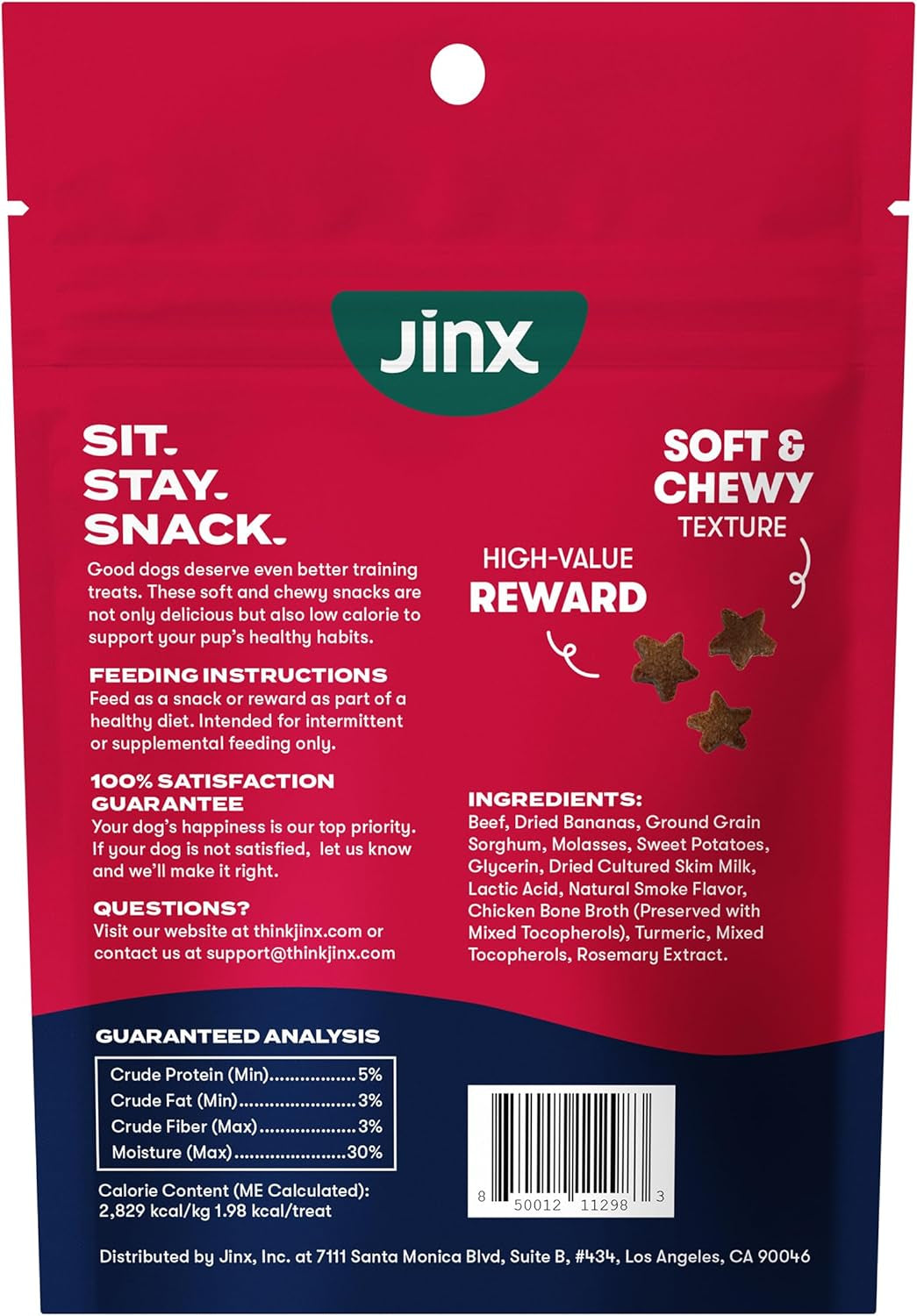 Jinx Beef Dog Training Treats - Healthy All-Natural Mini Bite-Sized Dog Treats for Training with Grass-Fed Beef - Pet Products for All Dogs (Puppies, Adults & Seniors) - 4Oz