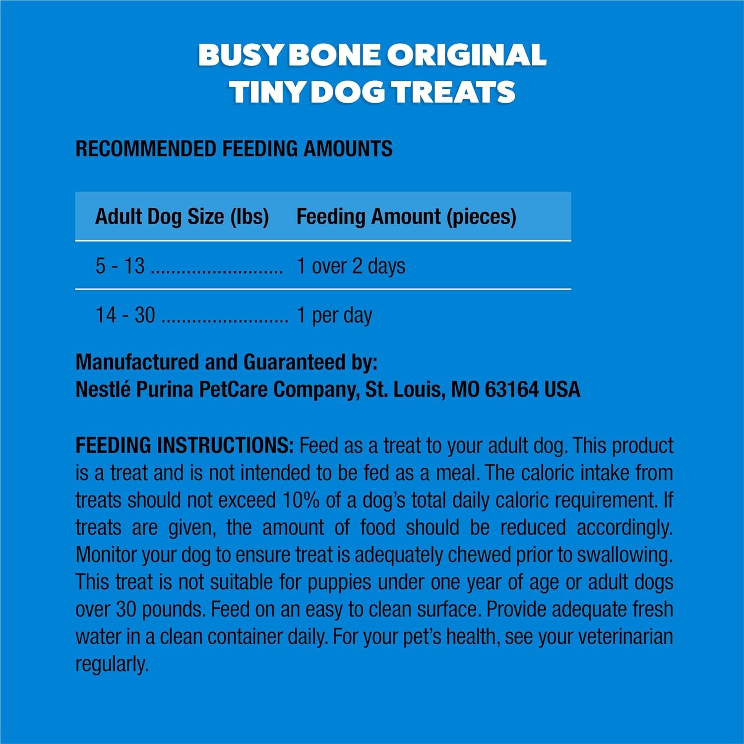 Purina Busy Bone Adult Toy Breed Dog Chew Bone Treats, Tiny - 60 Ct. Pouch