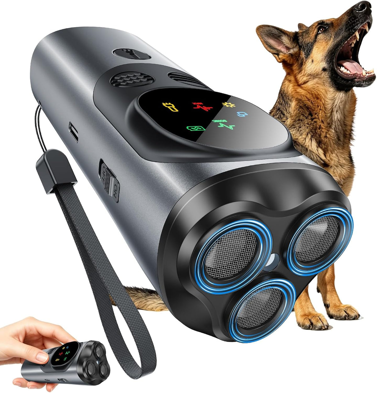 Dog Bark Deterrent Device, 3X Ultrasonic anti Barking Devices