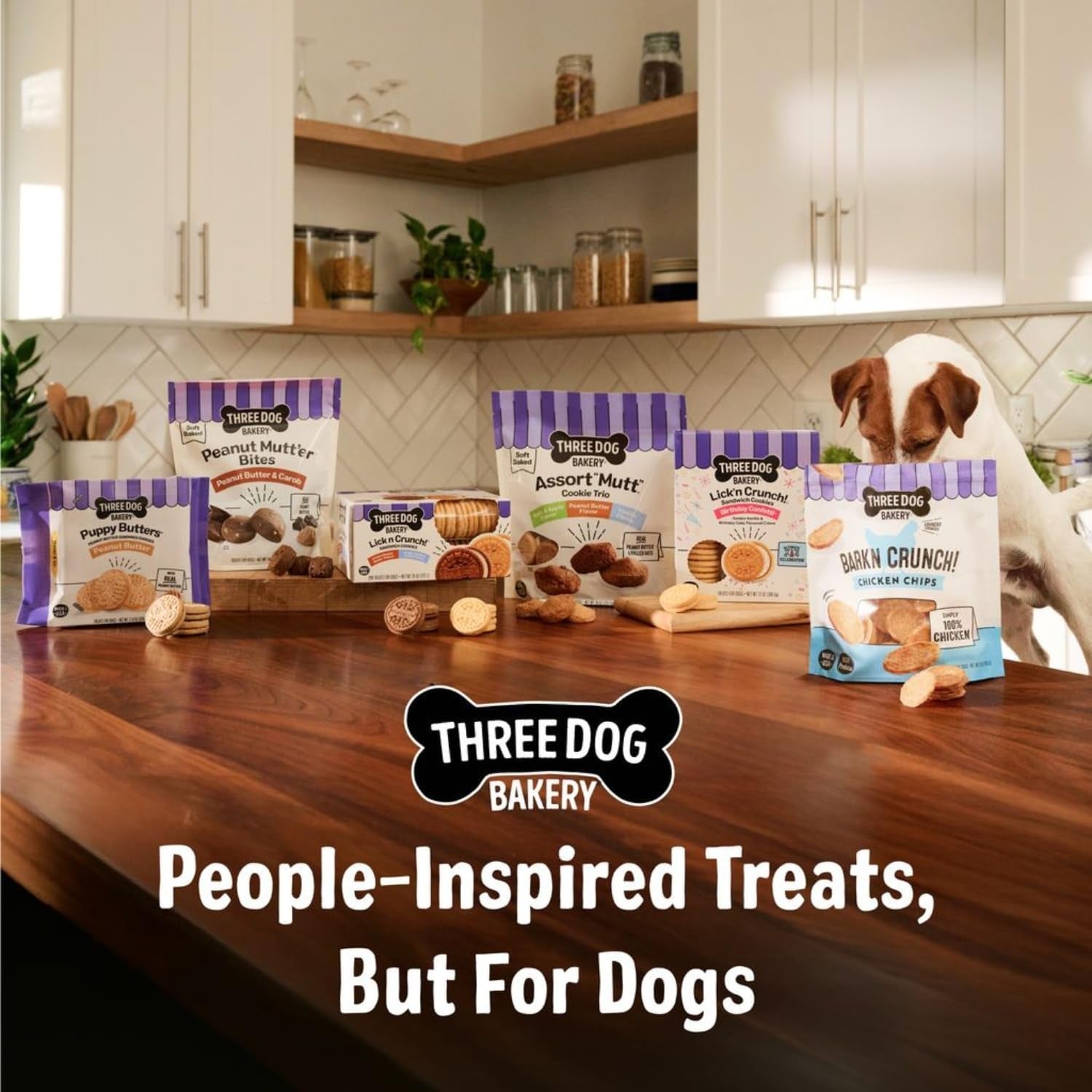 Three Dog Bakery Pupino’S Pizza Cookies for Dogs, Dog Treats with Real Ingredients, 16 Oz