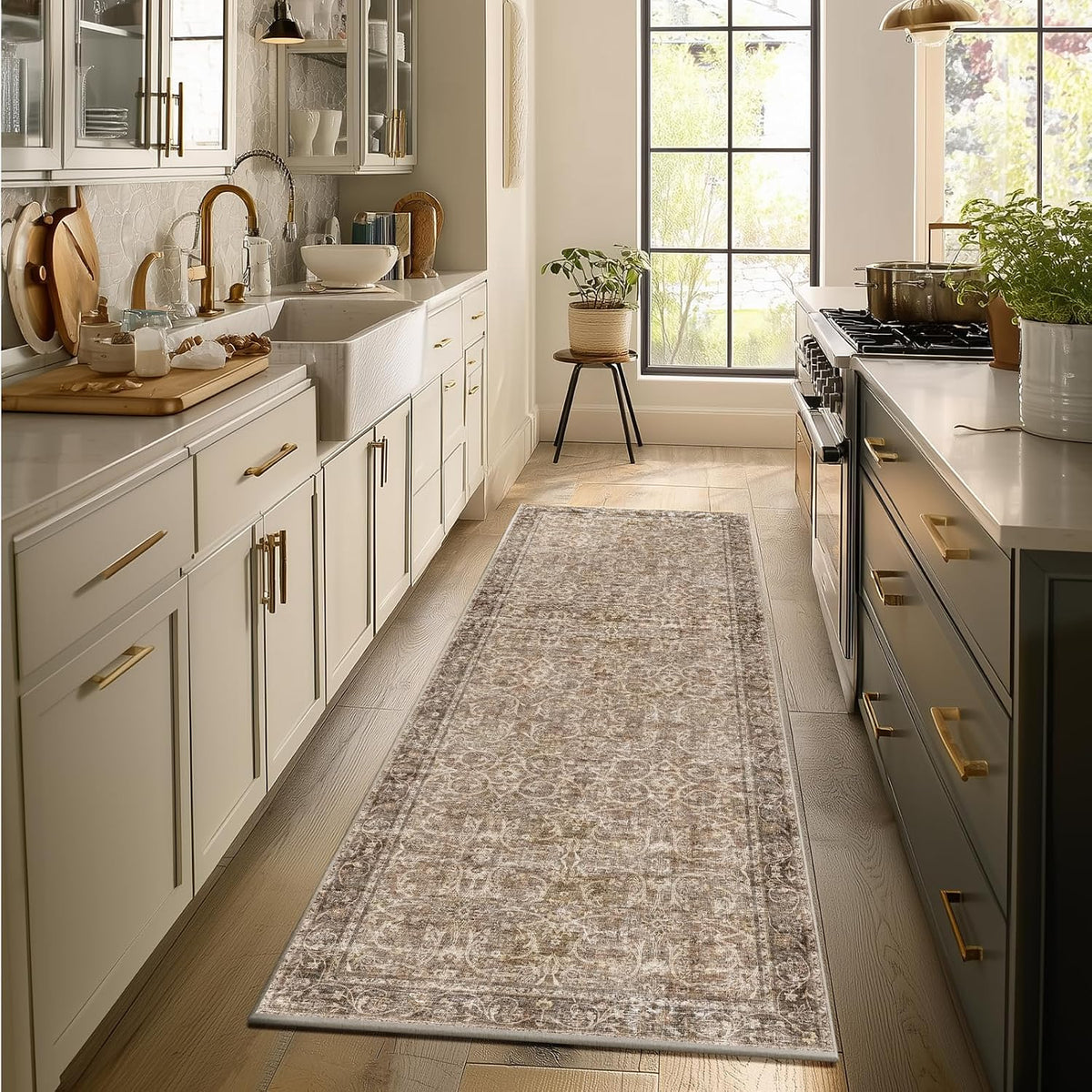 Machine Washable Hallway Runner Rug: 2'X6' Kitchen Rugs