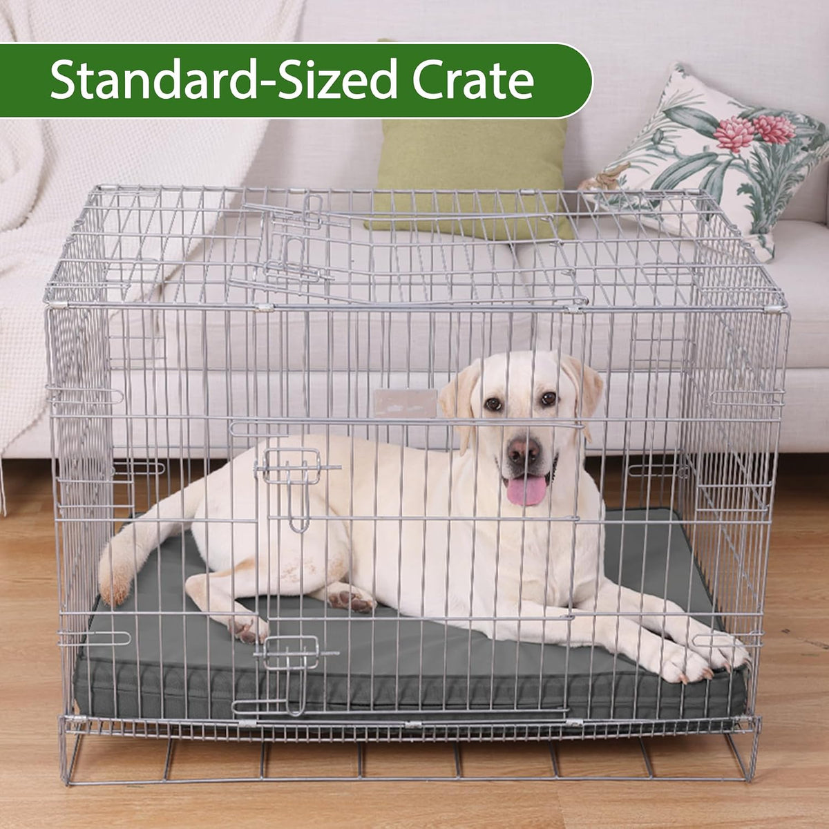 Outdoor Waterproof Dog Bed Large Washable XL Crate Pad 42" Leather Wipeable