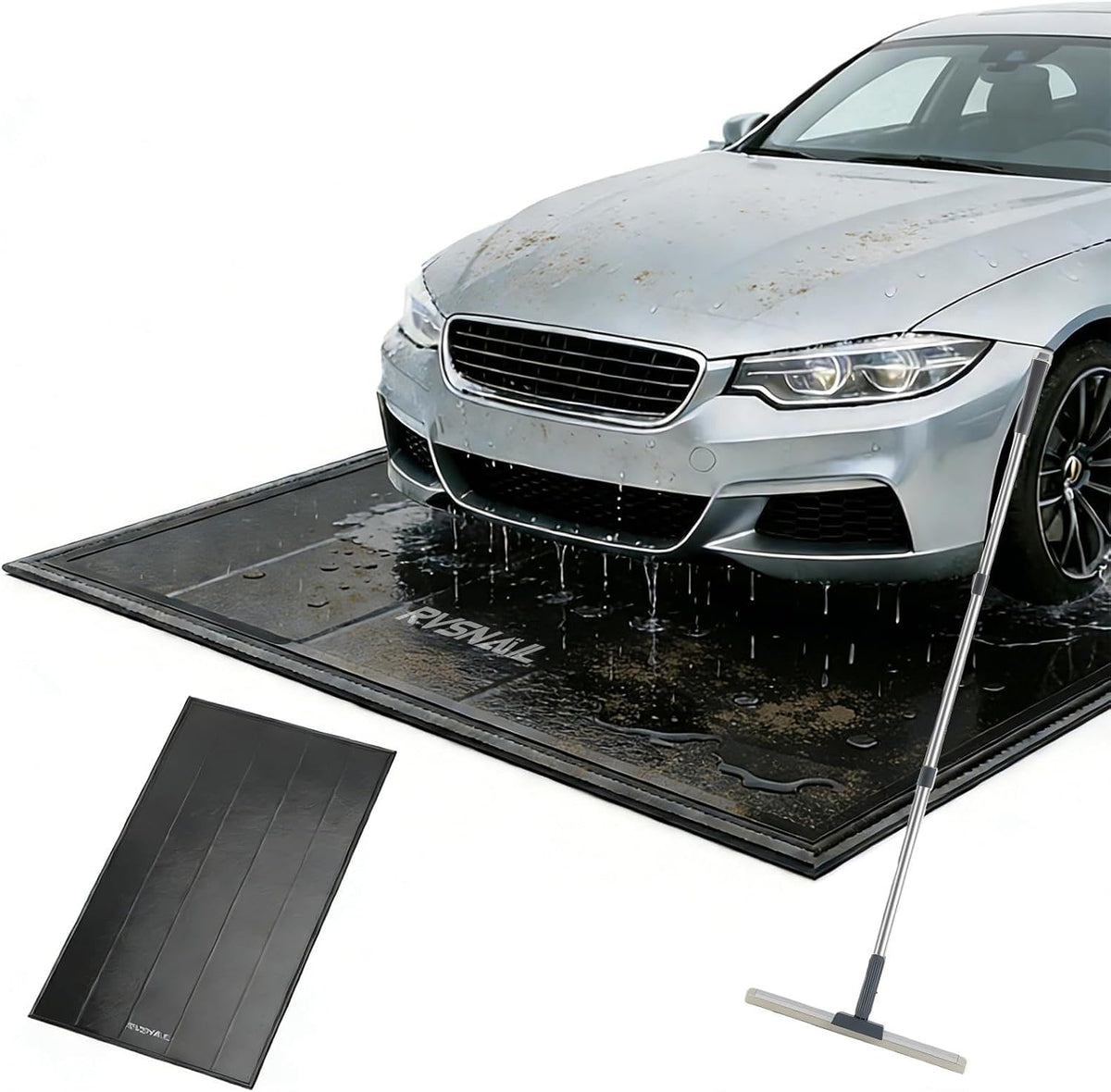 7'9''X18' Heavy Duty Garage Floor Mat with a Squeegee
