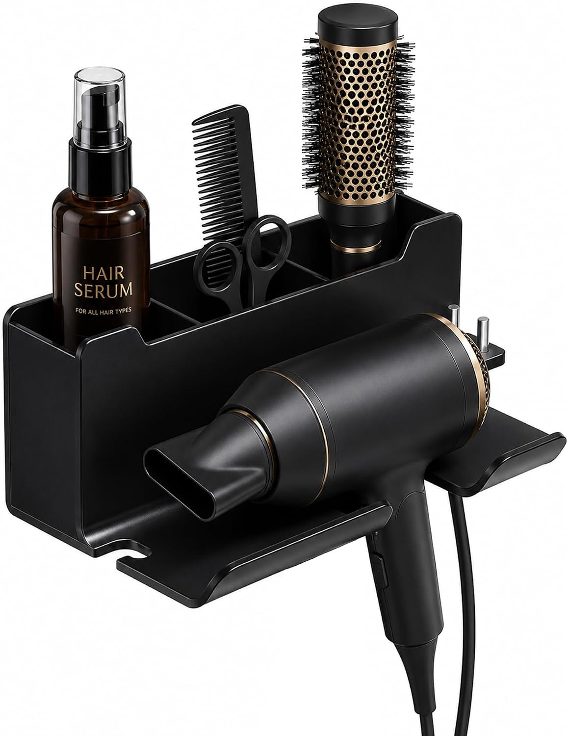 Small Size Hair Dryer Holder Wall Mounted, Blow Dryer Holder, Hair Tool Organizer