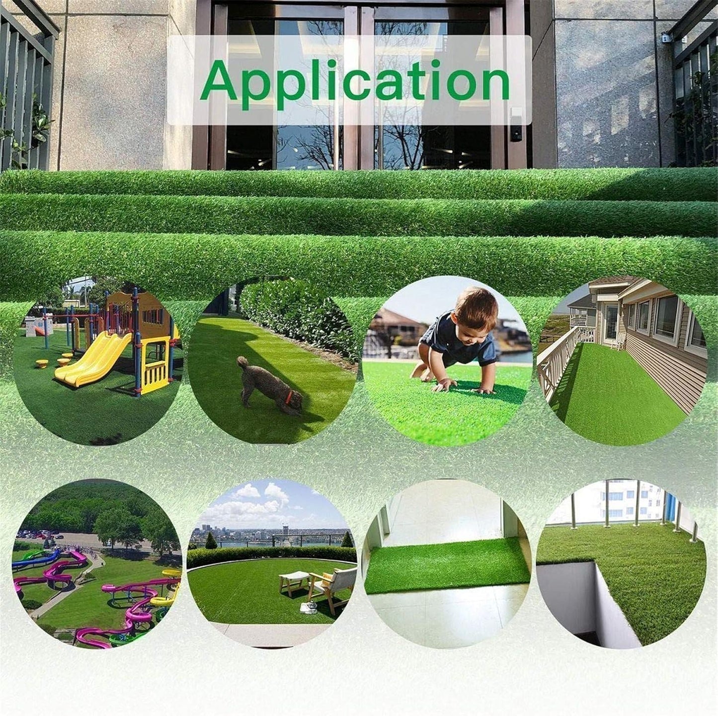 LITA Realistic Deluxe Artificial Grass Synthetic Thick Lawn Turf Carpet (7 FT X 15 FT (105 Square FT))