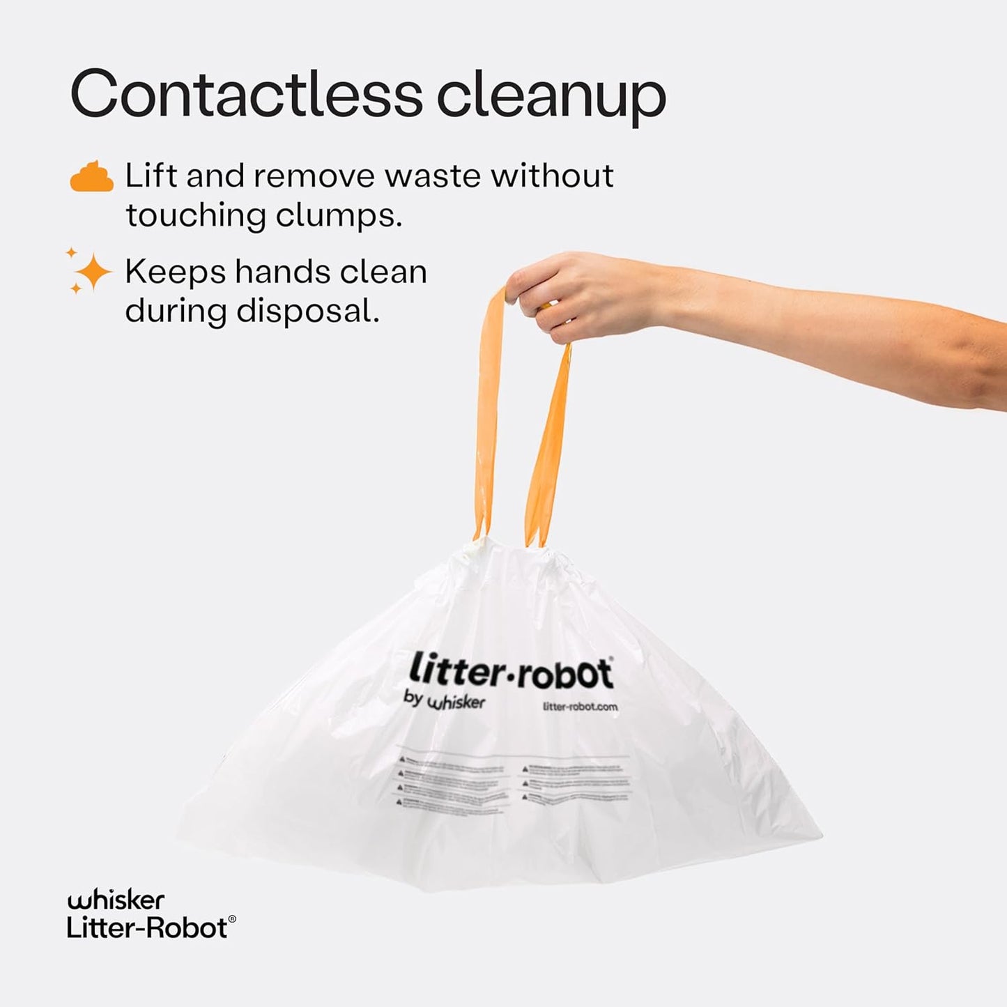 Whisker Litter-Robot Waste Drawer Liners, 25 Pack | Litter Box Liners, Custom Fit for Litter-Robot, 9-11 Gallons of Capacity, Quick to Install and Easy to Empty