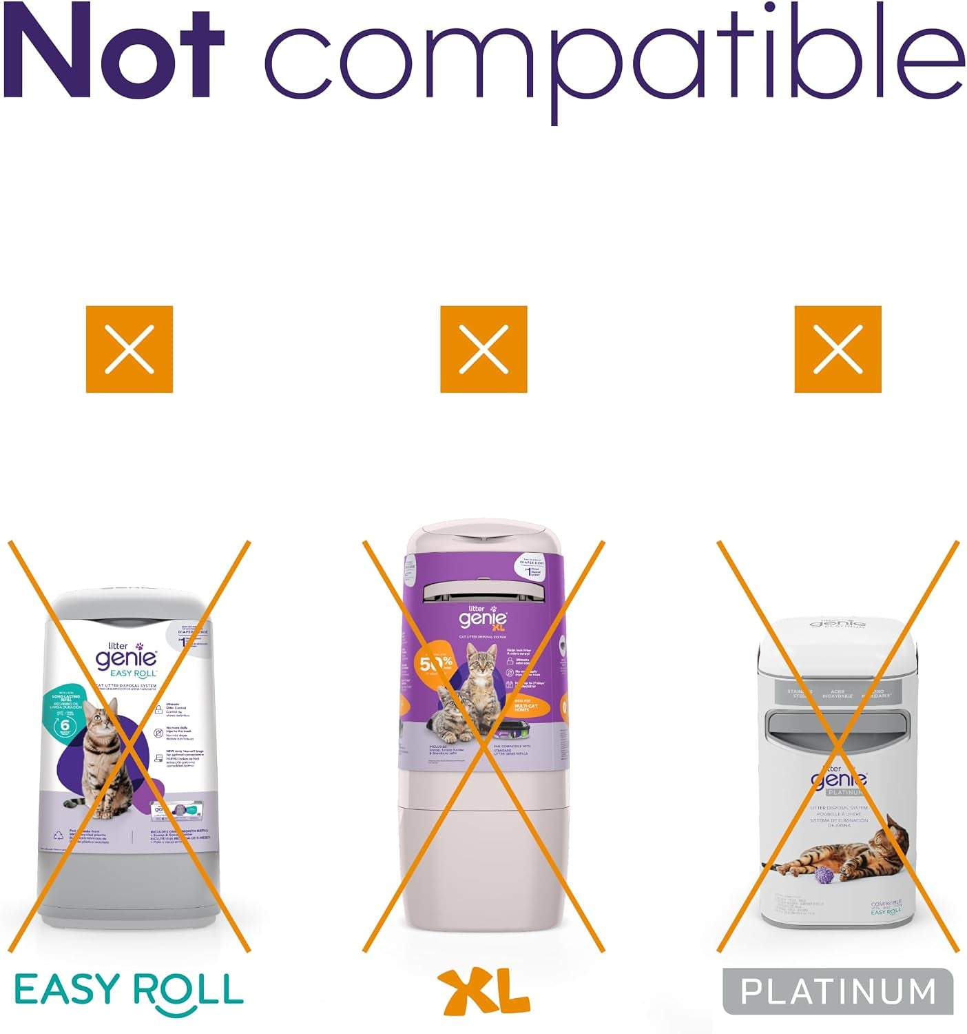 Litter Genie Refill Bags | Jumbo 2-Pack, 56 Total Ft | up to 8 Months of Supply in 2 Cartridges | Ultimate Odor Control Cat Litter Bags