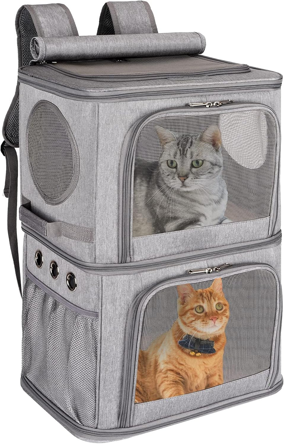 Extra Large Double Pet Carrier Backpack for Cats & Small Dogs