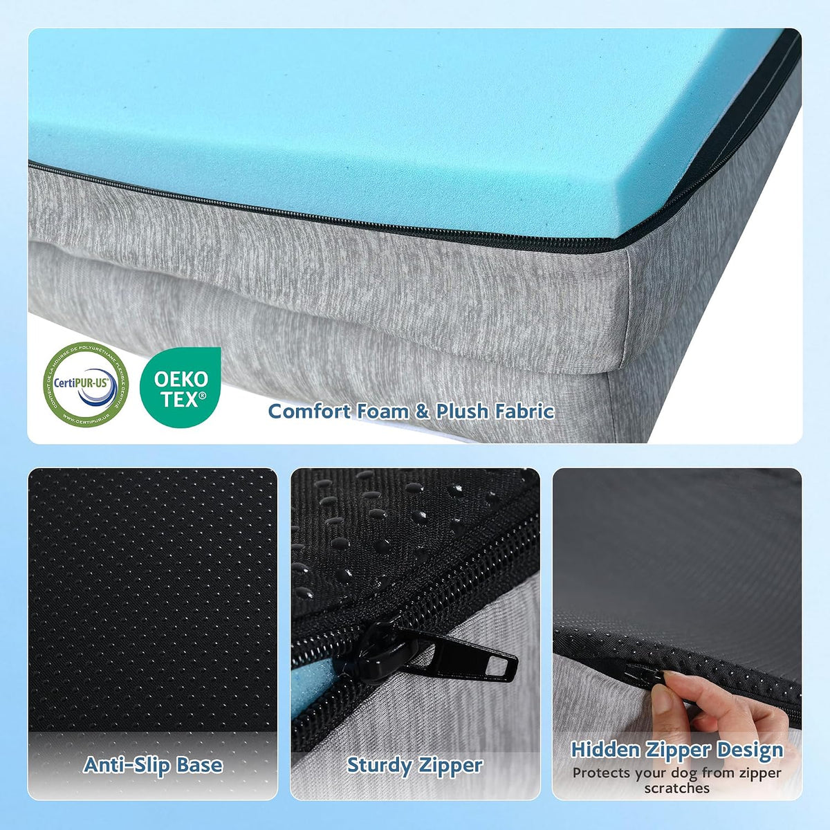 Cooling Dog Bed,Dual-Cooling Design,Q-Max >0.4 Cool Pet Beds for Large Dogs