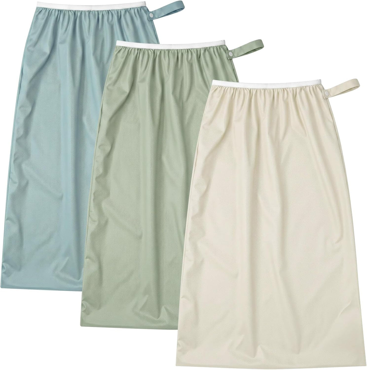 3 Pcs Reusable Diaper Pail Liner Wet Dry Bags,Forest Green