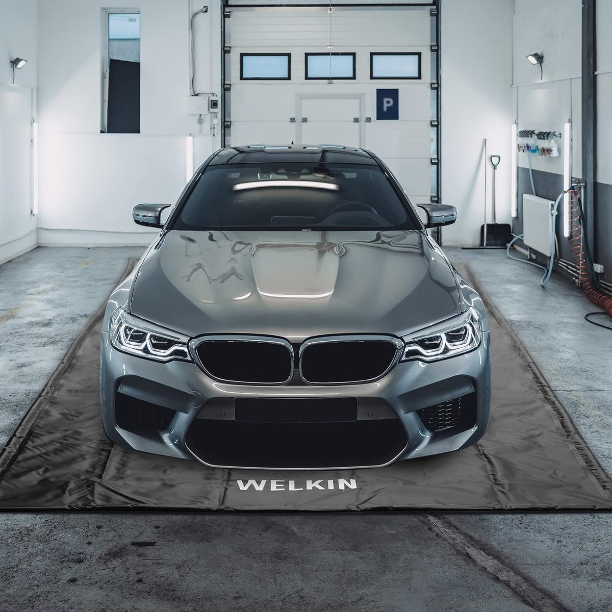WELKIN Containment Mat, 7'9" X 16', Heavy-Duty Garage Floor Mat