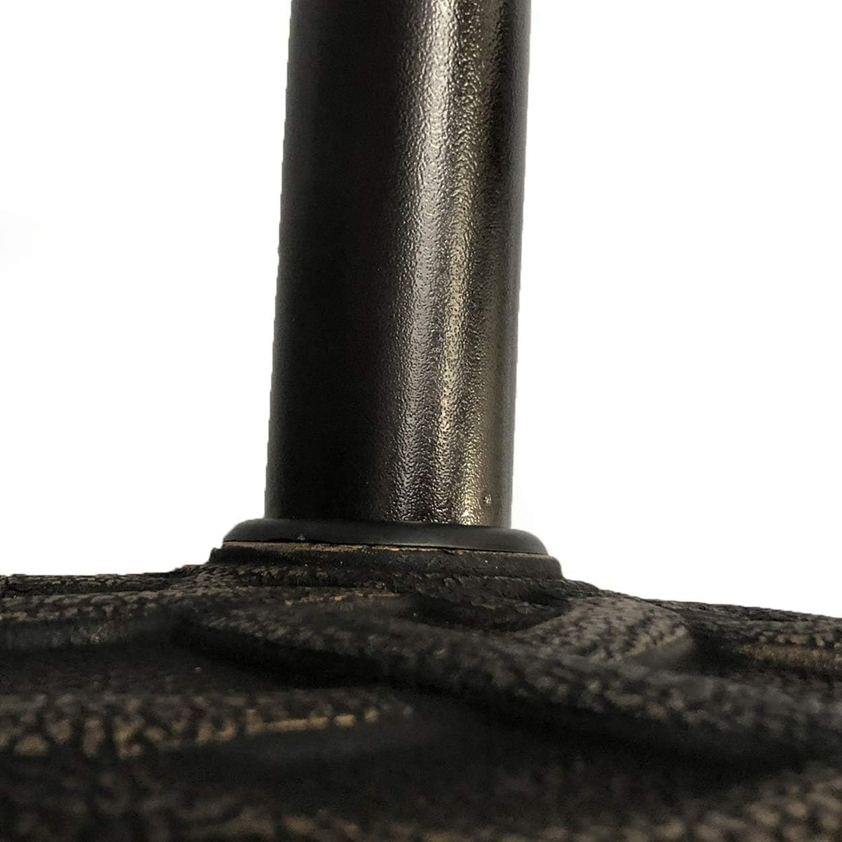 Backyard Expressions round Heavy Duty Patio Umbrella Base – Weather Resistant Calcium Carbonate Resin with Bronze Weave Design – Fits 1.5" to 2" Poles, Easy Assembly, UV & Fade Resistant