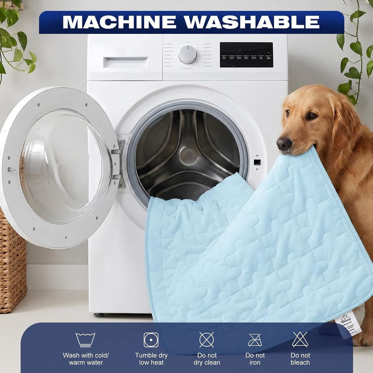 Cooling Dog Mat X-Large, Breathable 3D Mesh No-Gel Pad, Blue